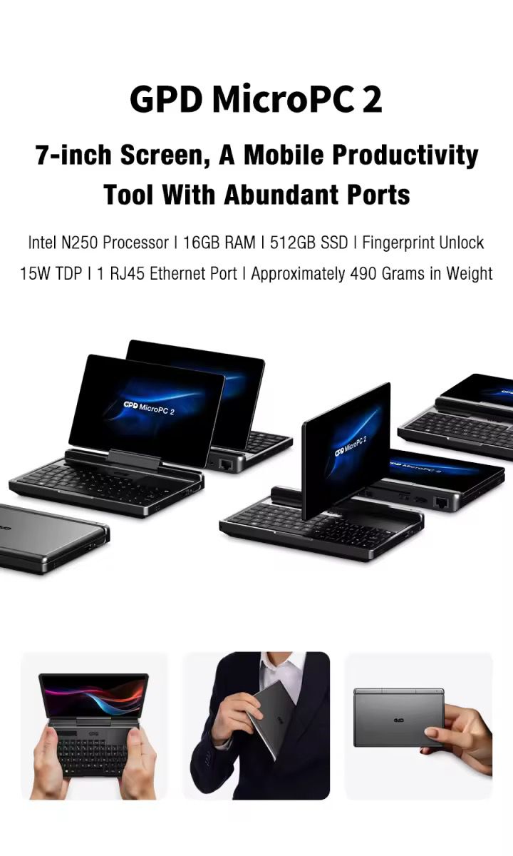 GPD MicroPC 2: Multi-Port Mobile Productivity Tool