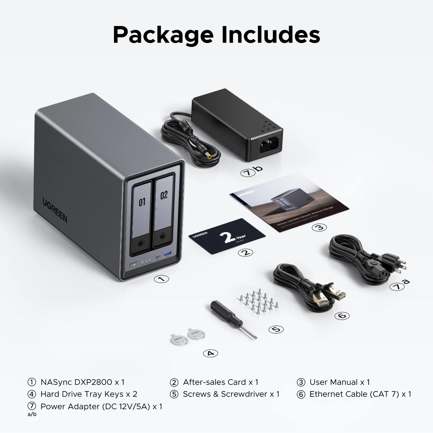 UGREEN NASync DXP2800 2-Bay NAS Enclosure
