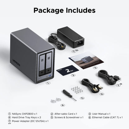 UGREEN NASync DXP2800 2-Bay NAS Enclosure